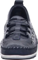 Gemini Damen Slipper Mokassin Schnürschuh sportlich Cutouts 340201-01, Größe:38 EU, Farbe:Blau