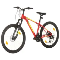 vidaXL horské kolo 21 rychlostí 27,5 palcové kolo 38 cm červené