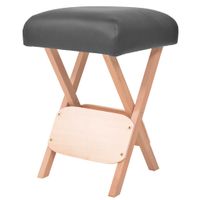Prémiová skladacia masážna stolička Prolenta s 12 cm hrubým sedadlom čierna