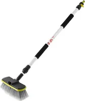 Waschbürste mit Wasserdurchlauf 20 cm / 8" mit Teleskopstiel 80 - 130 cm
