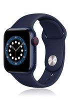 Apple Watch Series 6 GPS + Cellular, 44mm Blue Aluminium Case with Deep Navy Sport Band - Regular