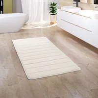 Badezimmerteppich Badematte Badteppich Badvorleger Flauschig Memory Foam 3D Grösse 65x120 cm