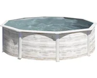 GRE Runder Stahlwandpool mit Nordicoptik Ø 300 x 120 cm KIT300N