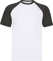 Fruit of the Loom - Tričko pre mužov/ženy Uni - Baseball PC5796 (S) (Weiß/Schwarz)