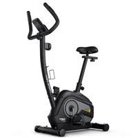 TREX SPORT Heimtrainer Fahrrad für Zuhause TX-400MB RECK | Fitnessbike mit 8 Stufen, LCD-Display, Bluetooth, Pulssensoren | leise, bis 115 kg | Grau