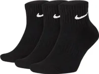 Nike U Nk Everyday Cush Qtr 3Pr Black/White Black/White L