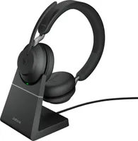 Jabra Headset Evolve2 65 MS Duo, inkl. Link 380a & Ladestat.