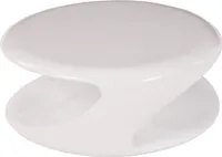 SalesFever Couchtisch rund | Hochglanz lackiert | Fiberglas | B 80 x T 80 x H 33 cm | weiß