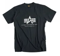 Alpha Industries - Basic T-Shirt Logo Schwarz/Black Größe XL