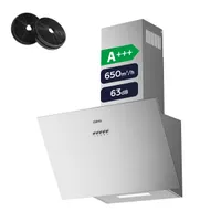 CIARRA hlavice A+++ 650 m³/h varná nádoba 60 cm volná hlava šikmá nádoba LED VMS6762A