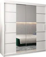 Kleiderschrank, Schiebetürenschrank Schlafzimmer, Schrank mit Spiegel VERONA 4 180 cm