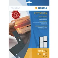 HERMA Fotosichthüllen 100 x 150 mm hoch schwarz 10 Hüllen
