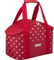 Einkaufskorb schwarz + Kühltasche rot weiß gepunktet