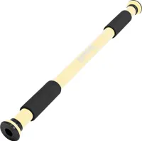 SPORTINATOR Klimmzugstange für Türrahmen 60-102 cm – Stabil, kein Bohren, bis 150 kg belastbar, rutschfeste Griffe, für Oberkörper beige | STR-112