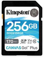 Kingston SDG3/256GB SD-Speicherkarte (256GB SDXC Canvas Canvas Go Plus 170R C10 UHS-I U3 V30 )