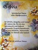 Namenskarten Karte mit Namen Sylvia