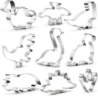Dinosaurier Plätzchenausstecher Set 9-teilig aus Edelstahl