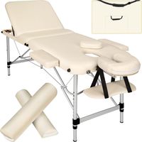 3-zónový masážny stôl vrátane podporných valčekov a tašky na prenášanie 210 x 95 x 63 - 89 cm