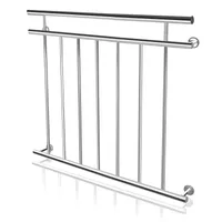LZQ 100 x 90 cm Edelstahl Französischer Balkon Geländer Balkongeländer Geländer Stabgeländer