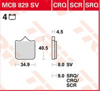 Spiekany klocek hamulcowy TRW Lucas 686-829SV MCB829SV