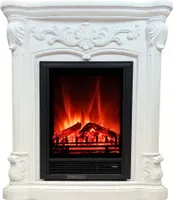 abc HOME | Elektrischer Kamin | Barockstil | Fernbedienung | Heizfunktion | realistische Flamme