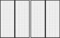 Záclony na dvere so sieťkou proti muchám 2 ks. Magnet čierny 230x160 cm