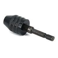 Trade-Shop Mini Bohrer Adapter Bit Bohrfutter / 0,3-6,5mm Spannweite / Sechskantaufnahme 6,35mm Schaft 1/4" HEX / für Akkuschrauber mit Bit-Aufnahme