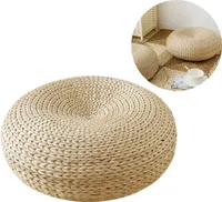 Fine Asianliving Orientalischer Hocker Handarbeit Narzisse Rattan Natur D50xH18cm