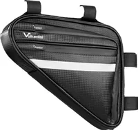 Valkental® ValkTriangle, Wasserfeste Rahmentasche mit Reflektoren - 1,5L - schwarz