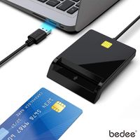 Chipkartenleser, SmartCard Reader, Smartcard-Lesegerät, USB ID SIM Kartenleser Personalausweis Lesegeraet