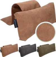 COHOSO® Orthopädisches Nackenkissen Ergonomisch - Lendenstütze Rückenschmerzen, Hernie, Bürostuhl, Hausarbeit, Orthopädisches Rückenkissen - Cognac