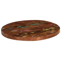 vidaXL Tischplatte Ø 60x3,8 cm Rund Altholz Massiv