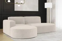 Sofa w kształcie L MODENA narożnik tkanina Nordic ecru lewy