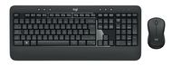 Logitech Advanced MK540 - Bezdrôtová - USB - Membránový prepínač klávesov - QWERTY - Čierna - Biela - Myš je súčasťou balenia