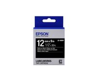 Epson Etikettenkassette LK-4BWV - Vivid - weiß auf schwarz - 12mmx9m, Weiss auf Schwarz, 1 Stück(e), Japan, LabelWorks LW-Z900FK (QWERTY) LabelWorks LW-Z710 LabelWorks LW-Z700FK (QWERTY) LabelWorks