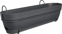 elho® Vibia campana Pflanzkasten Anthrazit 70 cm mit Halter allin1 - Kunststoff