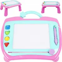 Zauberstift, großer Maltisch, 2-in-1 Tisch in Rosa.