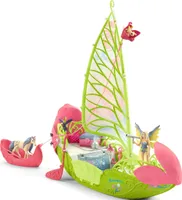 schleich 42444 Seras magisches Blütenboot, 40 Teile Spielset mit Einhorn Figur, Elfe und Schatzkiste