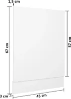 vidaXL Pokrywa zmywarki biała 45x3x67 cm płyta wiórowa