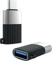 XO-Adapter NB149-F USB auf USB-C Datenkabel Buchse Stecker Ladeadapter schwarz
