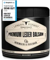 Lederbalsam & Lederpflege für Auto Möbel Jacke Motorradbekleidung Handtaschen Ledercouch Schuhe Sattel für Pferde Lederfett Premium Leder Balsam von URBAN FOREST mit Bienenwachs & Avocado-Öl, Größe:500ml