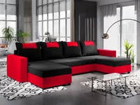 FEDVE Ecksofa Eckcouch mit Schlaffunktion SID mit Bettkasten form U