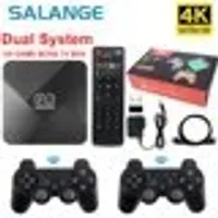 G5 Spielekonsole TV BOX 4K Retro-Videospielkonsole mit kabellosem Controller, integrierter Speicher für 30.000 Spiele für PS1(64G)