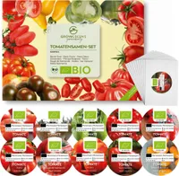 Tomatensamen Set (10 Sorten) - Tomaten Samen Anzuchtset aus biologischem Anbau ideal für Terrasse, Balkon & Garten