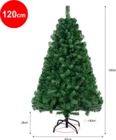 1.2m Weihnachtsbaum, 360 Zweige, verschlüsseltes Laub, stabiler Metallsockel, für den Innen- und Außenbereich