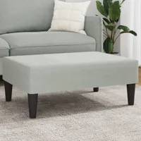 vidaXL Fußhocker Hellgrau 77x55x31 cm Samt