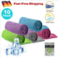Kühltuch 10er Set –80cm*30cm kühlendes Handtuch für Wandern, Laufen, Tennis, Reisen | Kühltücher Hals, Handtuch kühlend