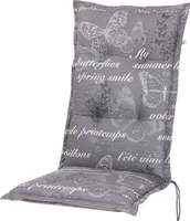 Auflage Hochlehner Bali 2385 grau Schmetterlinge 120x49x8 cm KETTtex