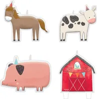 Świeczki figurki Barnyard Birthday 4szt.