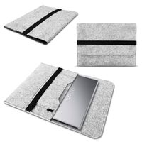 Notebook Hülle Vaio S15 Schutz Tasche Filz Cover Schutzhülle Laptop Case Sleeve, Farbe:Hellgrau